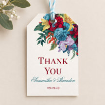 Elegant Botanical Burgundy & Teal Floral Wedding