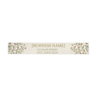 Elegant Botanical Business Return Address Labels |
