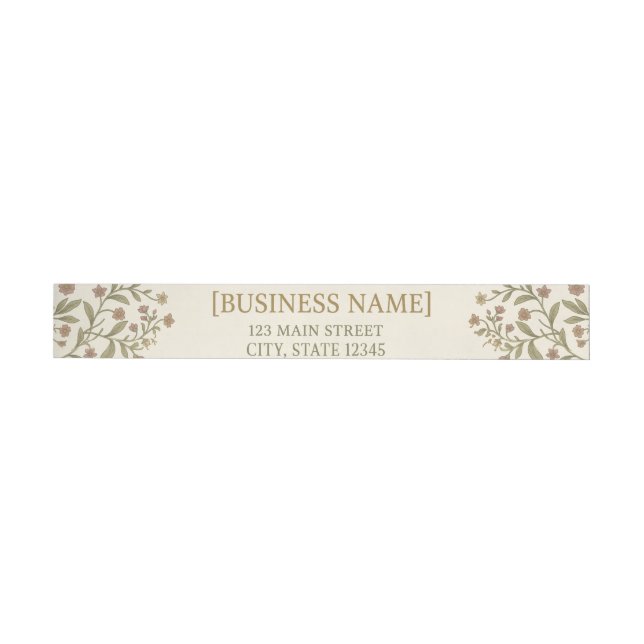Elegant Botanical Business Return Address Labels | (Individual)
