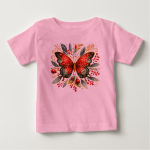 Elegant Botanical Butterfly Luxury Floral Nature Baby T-Shirt