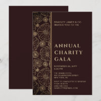 Elegant Botanical Charity Event Gala Party
