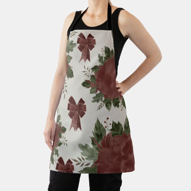 Elegant Botanical Christmas   Apron (Insitu)