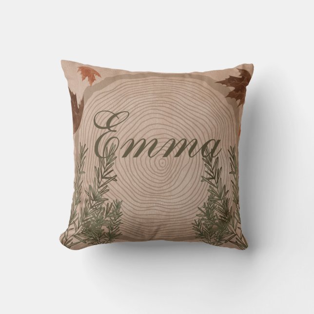 Elegant Botanical Christmas  Cushion (Front)