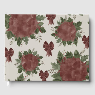 Elegant Botanical Christmas  Guest Book