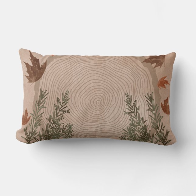 Elegant Botanical Christmas  Lumbar Cushion (Front)