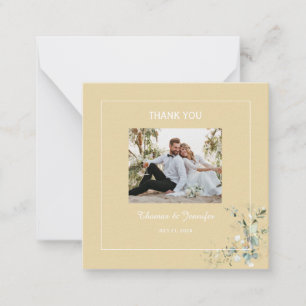 Elegant Botanical Eucalyptus Buttercup Thank you Card