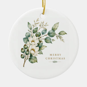 Elegant Botanical Eucalyptus Christmas Ornament