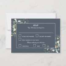 Elegant Botanical Eucalyptus Greenery, Deep Grey