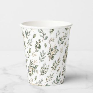 Elegant Botanical Eucalyptus Paper Cup