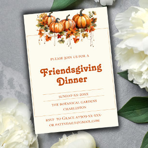 elegant botanical fall  Friendsgiving  Invitation