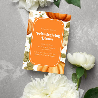 elegant botanical fall Friendsgiving Invitation