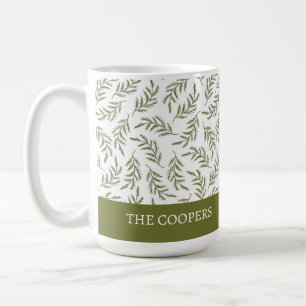 Elegant Botanical Festive Cypress Holiday Coffee Mug