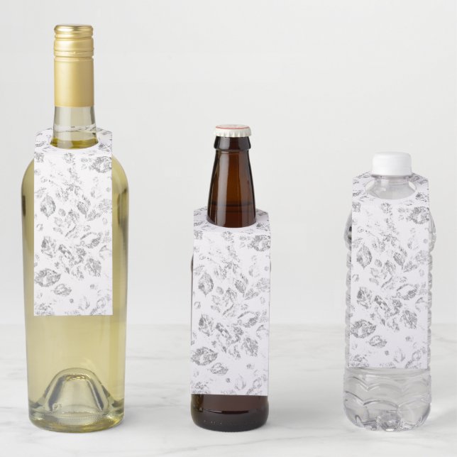 Elegant Botanical File Folder Set Bottle Tag (In Situ)