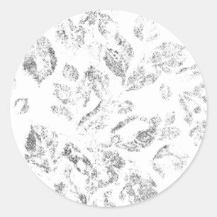 Elegant Botanical File Folder Set Classic Round Sticker