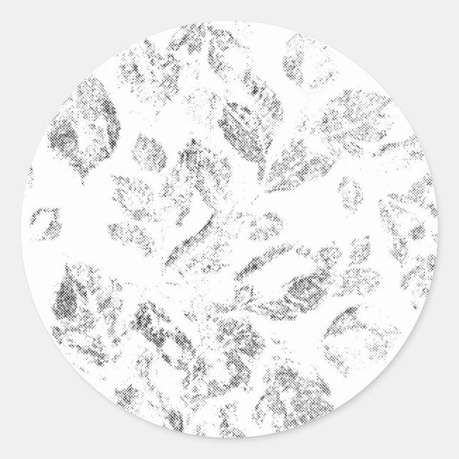 Elegant Botanical File Folder Set Classic Round Sticker (Front)