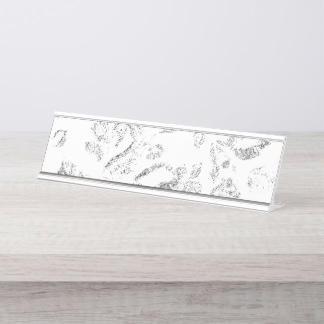 Elegant Botanical File Folder Set Desk Name Plate (Front)
