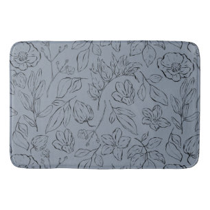Elegant Botanical Floral Bath Mat
