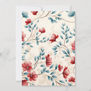 Elegant Botanical Floral Branch Holiday Card