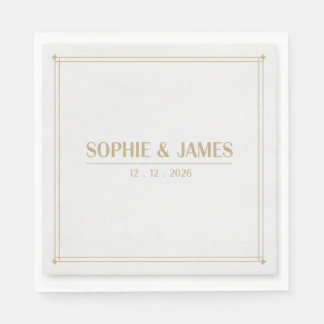 Elegant Botanical Floral Bridal Shower Personalise Napkin