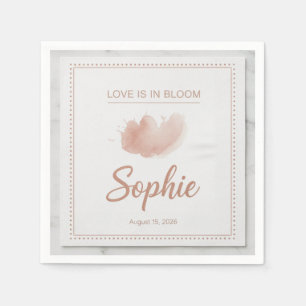Elegant Botanical Floral Bridal Shower Personalise Napkin