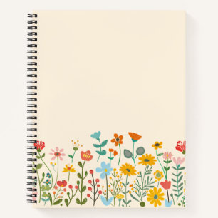 Elegant Botanical Floral Design Notebook (