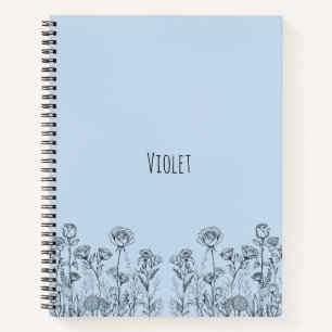 Elegant Botanical Floral Design Notebook (