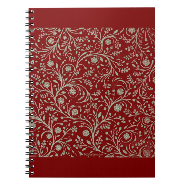 Elegant Botanical Floral Pattern – Minimal Nature  Notebook (Front)