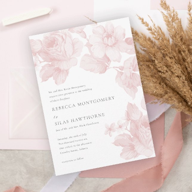 Elegant Botanical Floral Wedding Invitation (Creator Uploaded)