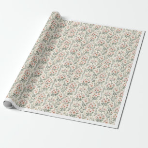 Elegant Botanical Floral Wrapping Paper