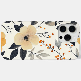 Elegant Botanical Flower & Leaf iPhone Case 2