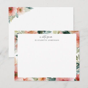 Elegant Botanical Flroal Frame Notecard