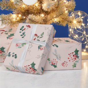 Elegant Botanical Foliage Pastel  Wrapping Paper