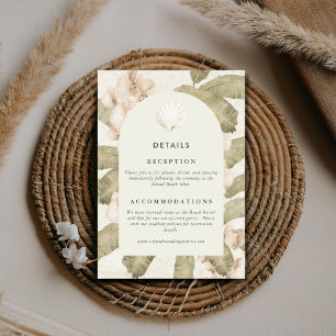 Elegant Botanical Garden Wedding Enclosure Card