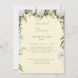 Elegant Botanical Garden Yellow Bridal Shower Invitation