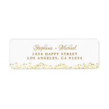 Elegant Botanical Gold Greenery leaves 