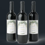 Elegant botanical green eucalyptus gold geometric  wine label<br><div class="desc">The Elegant botanical green eucalyptus gold geometric Wine Label exudes sophistication and opulence with its intricate design and luxurious colour palette. The combination of the natural elements of eucalyptus and bold geometric shapes creates a visually stunning contrast that is sure to capture attention and leave a lasting impression. The gold...</div>