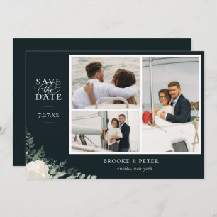Elegant Botanical Green Flat Save The Date Photo
