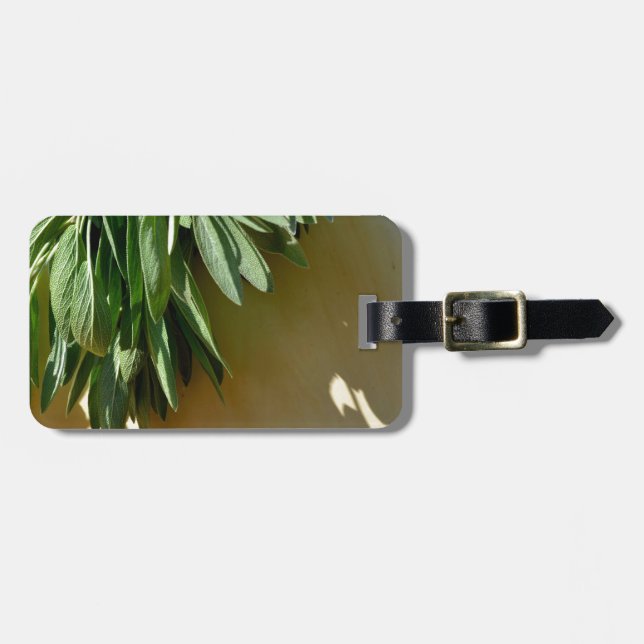 Elegant botanical greenery Fresh-cut Sage Luggage Tag (Front Horizontal)