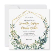 Elegant botanical greenery leaves Wedding