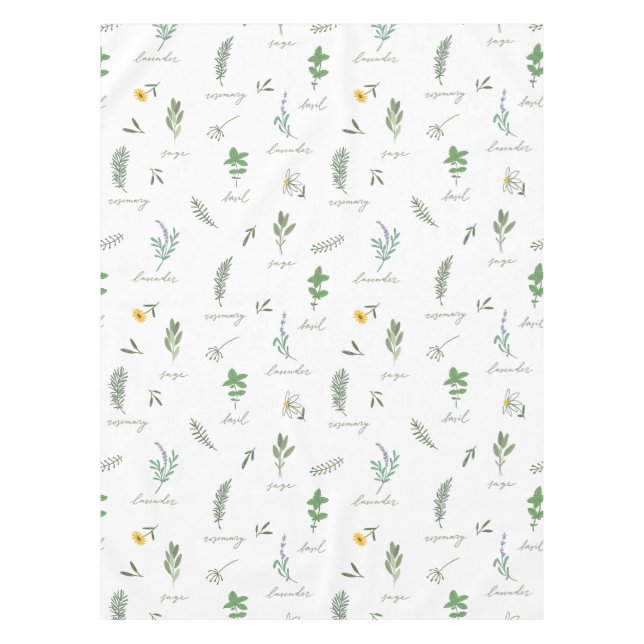 Elegant Botanical Kitchen Tablecloth (Front)