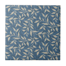 Elegant Botanical Leaf Dance Foliage Beige Blue