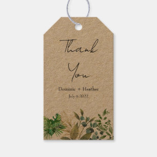 Elegant Botanical Leaf Gift Tags