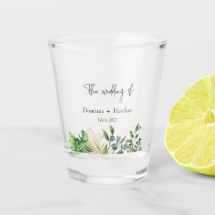 Elegant Botanical Leaf Shot Glass