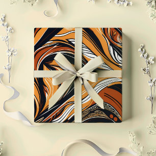 Elegant Botanical Leaves Retirement Gift for Boss Wrapping Paper