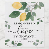 Elegant Botanical Lemon Made with Love Limoncello 
