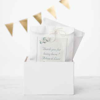Elegant Botanical Love Wedding Favour Bag