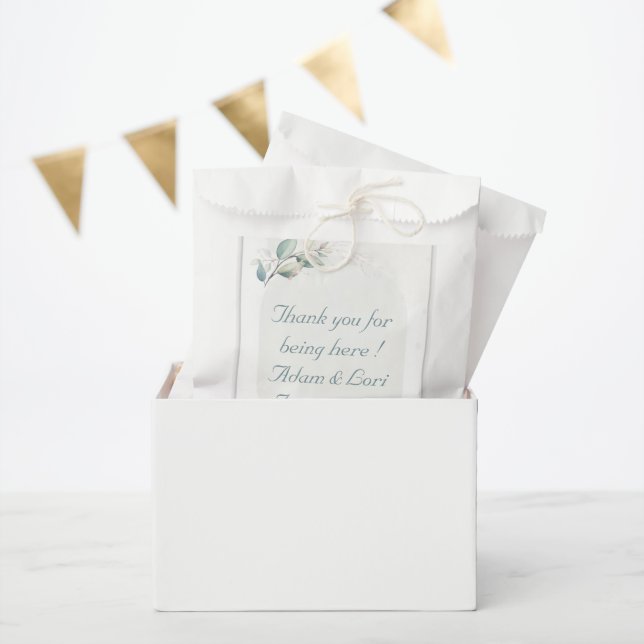 Elegant Botanical Love Wedding Favour Bag (Party)