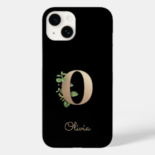 Elegant Botanical Monogram Gold Letter O Case-Mate iPhone 14 Case