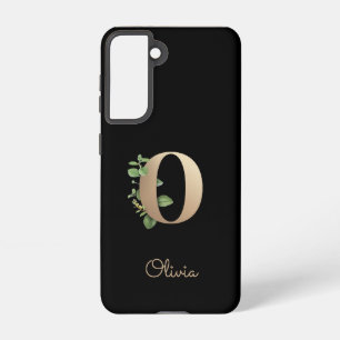 Elegant Botanical Monogram Gold Letter O Samsung Galaxy Case