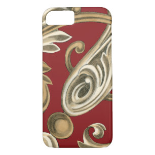 Elegant Botanical Motif with Tan Foliage iPhone 8/7 Case
